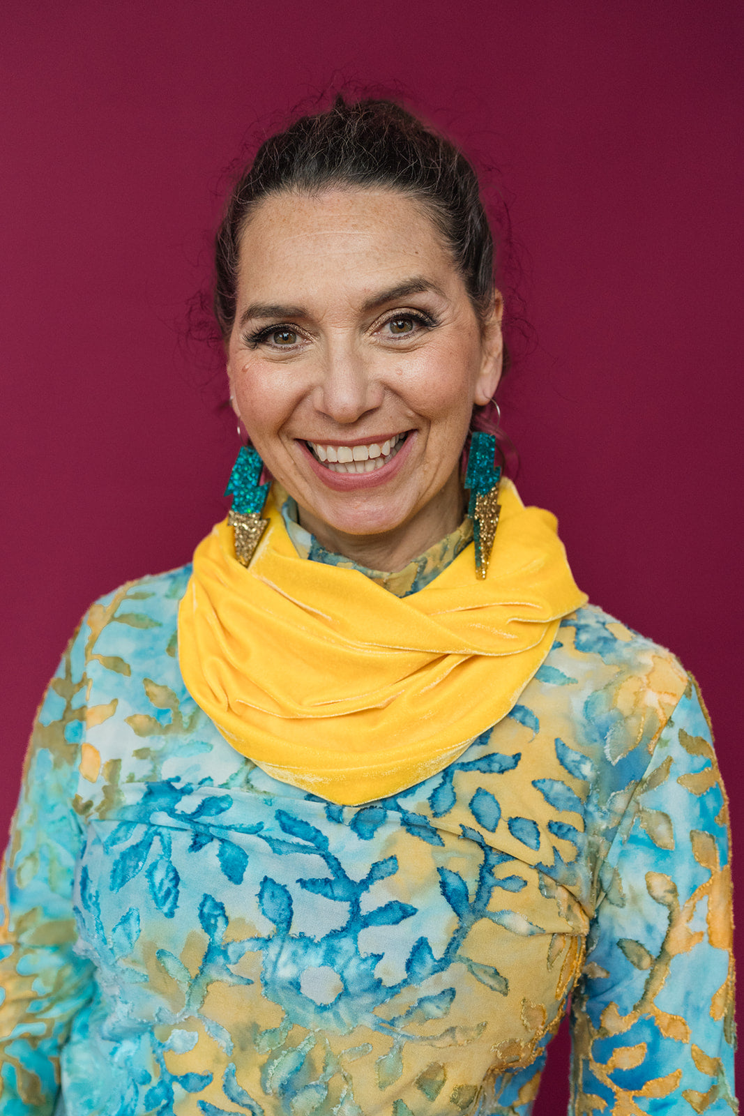 Velvet Cowl in Yellow - Megan Crook