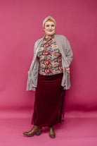 SALE Velvet Jacket in Oyster XL - Megan Crook