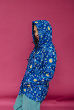 Load image into Gallery viewer, Rain Coat in Blue/Starry Night