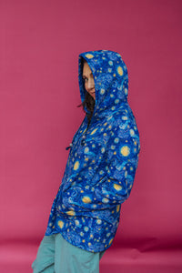 Rain Coat in Blue/Starry Night