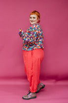 Tapered Trousers in Red Cord - Megan Crook