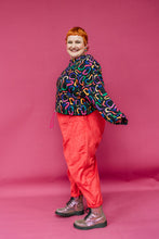 Load image into Gallery viewer, Batwing Pullover in Squiggle Blobs Rainbow