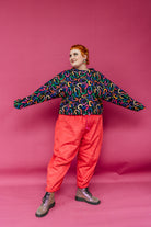 Batwing Pullover in Squiggle Blobs Rainbow - Megan Crook