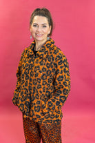 Brown Leopard Borg Box Jacket - Megan Crook