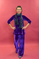 Velvet Tunic in Purple - Megan Crook