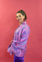 Load image into Gallery viewer, Kimono Jacket in Pink &amp; Purple