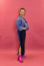 Load image into Gallery viewer, Cropped Kimono Jacket in Boysenberry