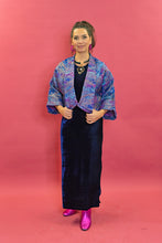 Load image into Gallery viewer, Cropped Kimono Jacket in Boysenberry