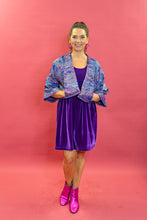 Load image into Gallery viewer, Velvet Swing Dress in Purple