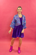 Load image into Gallery viewer, Velvet Swing Dress in Purple