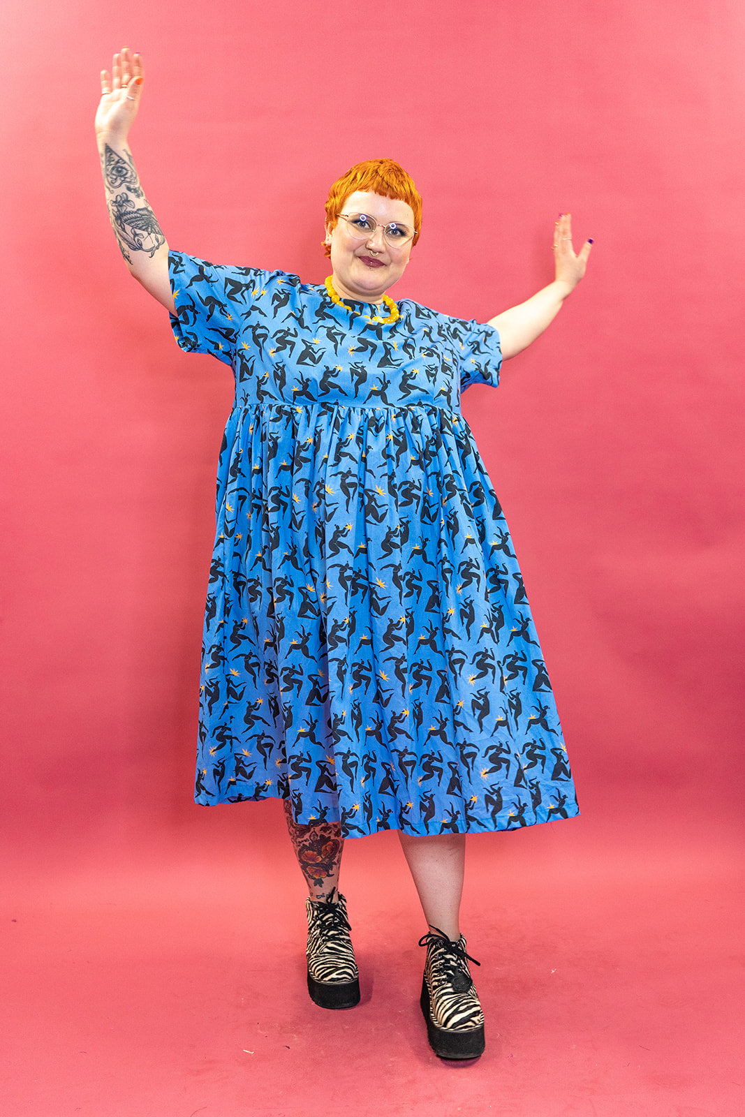 Smock Dress in Blue Ladies - Megan Crook