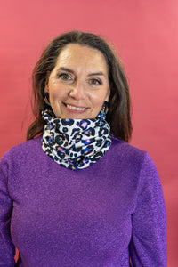 Jersey Snood in Snow Leopard