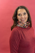 Long Sleeved Turtleneck in Red Glitter - Megan Crook