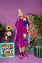 Patchwork Velvet Scarf in Summer Multi
