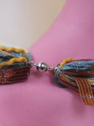 Silk Yarn Necklace in Grey Ochre - Megan Crook