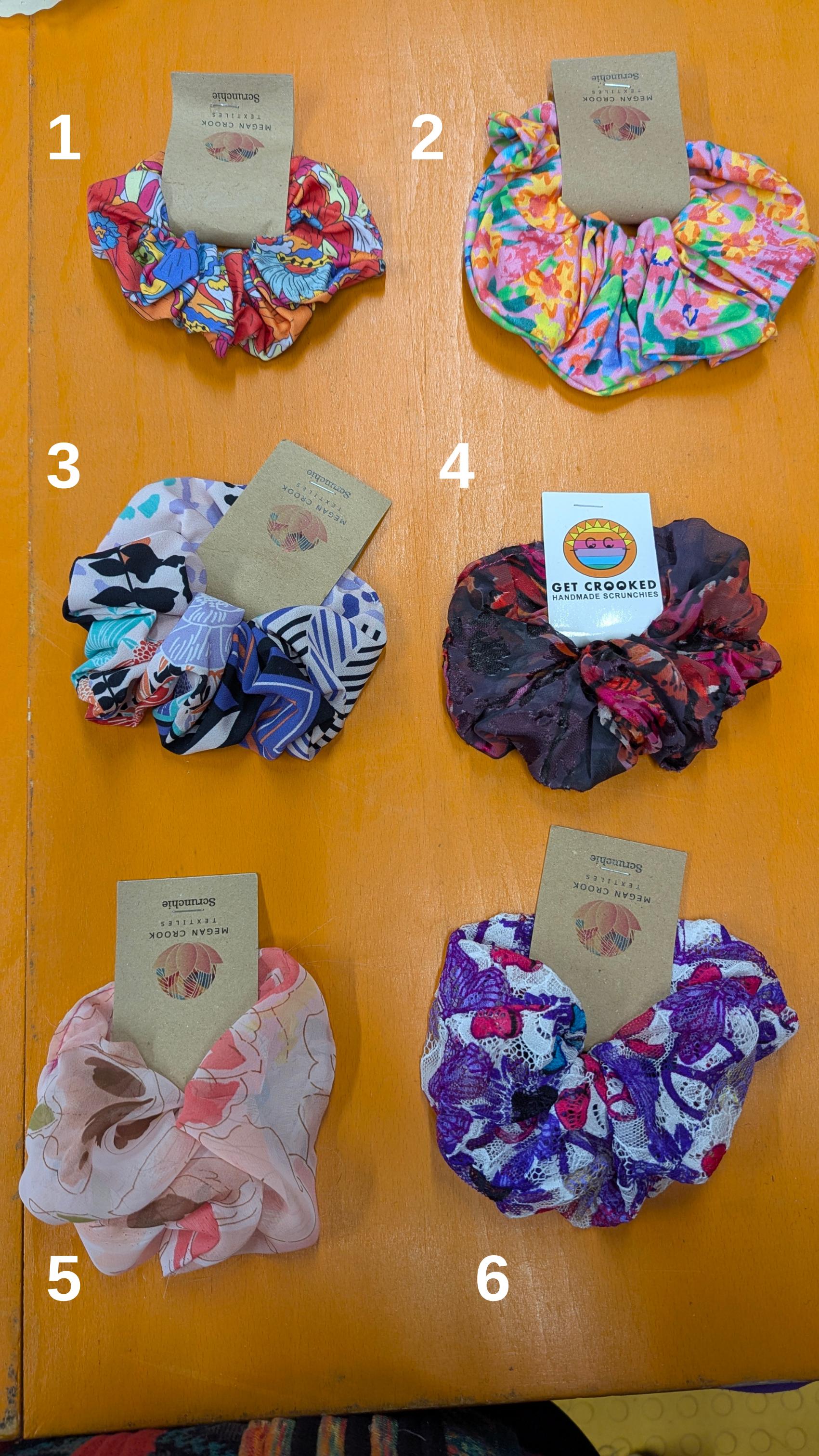 Floral Scrunchie - 6 Colourways - Megan Crook