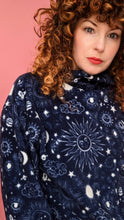 Load image into Gallery viewer, Funnel Neck Pullover in Celestial Print