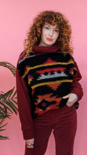 Load image into Gallery viewer, Knitted Pullover in Black Aztec