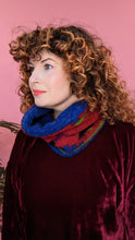 Load image into Gallery viewer, Reversible Red Aztec and Bouclé Snood
