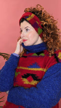 Load image into Gallery viewer, Knitted Headband in Red Aztec