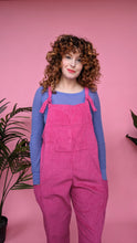 Load image into Gallery viewer, Corduroy Dungarees in Raspberry Pink