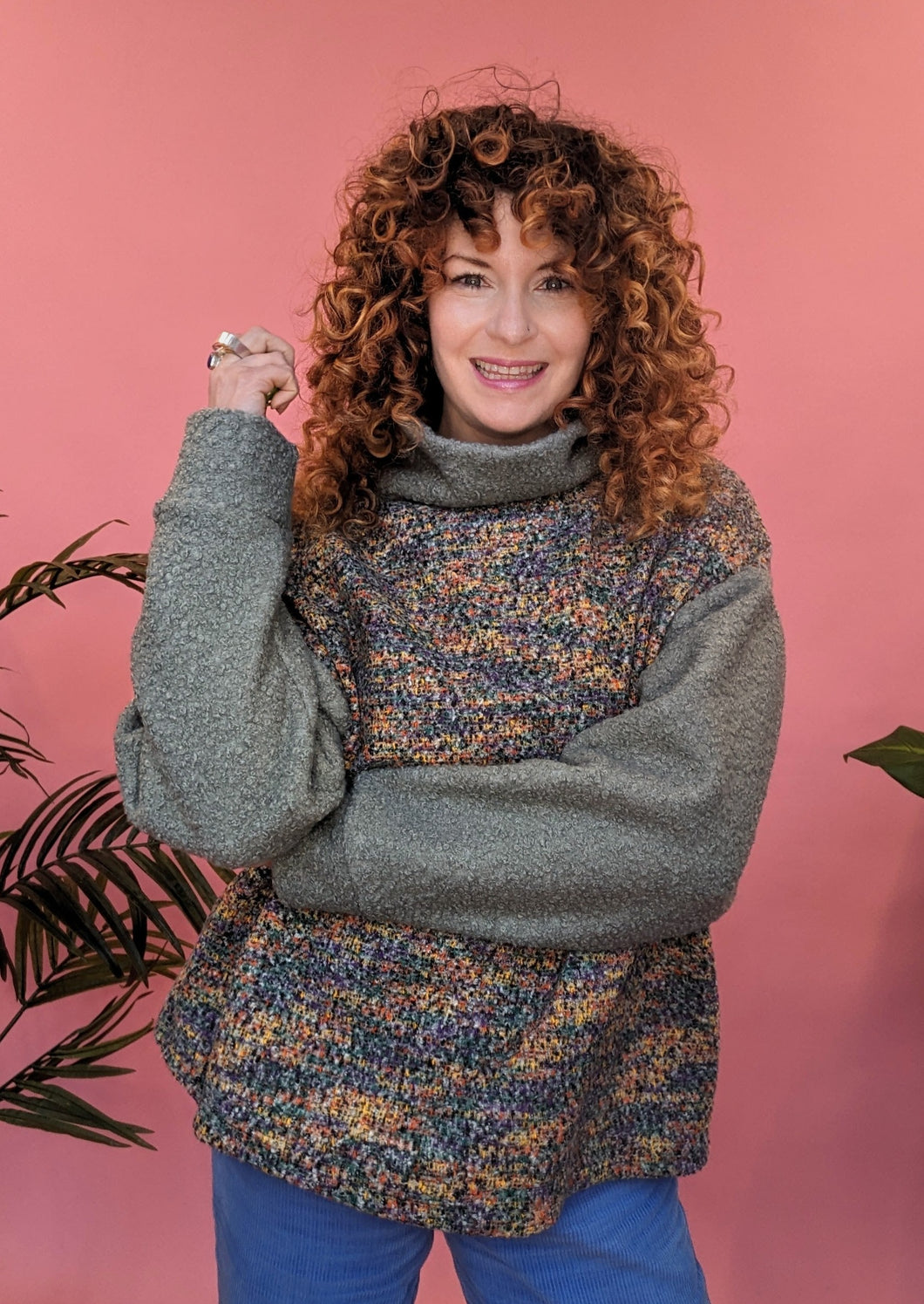 Knitted Pullover in Grey Speckle