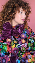 Velvet Cowl and Wrist Warmers Set in Plum - Megan Crook