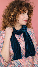 Load image into Gallery viewer, Velvet Scarf in Teal