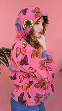 Load image into Gallery viewer, Hooded Pullover in Butterfly Print