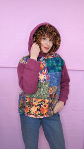Hooded Pullover in Liberty Patchwork