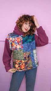 Hooded Pullover in Liberty Patchwork