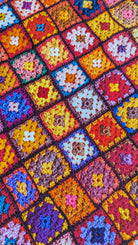 3/4 Sleeve Top in Orange Granny Square - Megan Crook