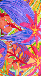 3/4 Sleeve Top in Green Abstract Garden - Megan Crook