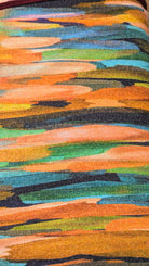 3/4 Sleeve Top in Green Abstract Garden - Megan Crook