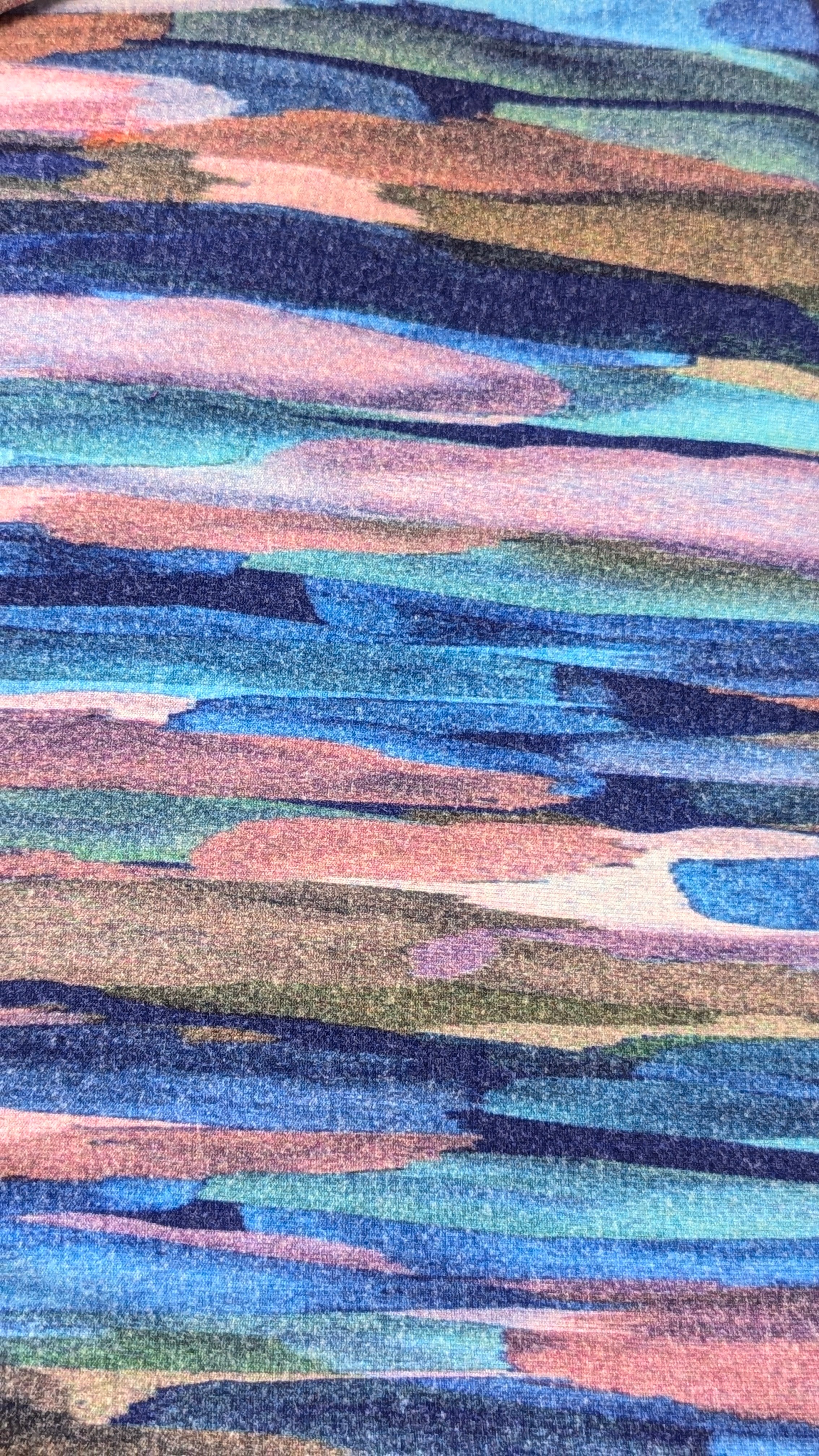 3/4 Sleeve Top in Green Abstract Garden - Megan Crook