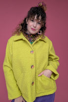 Boucle Box Jacket in Lime - Megan Crook