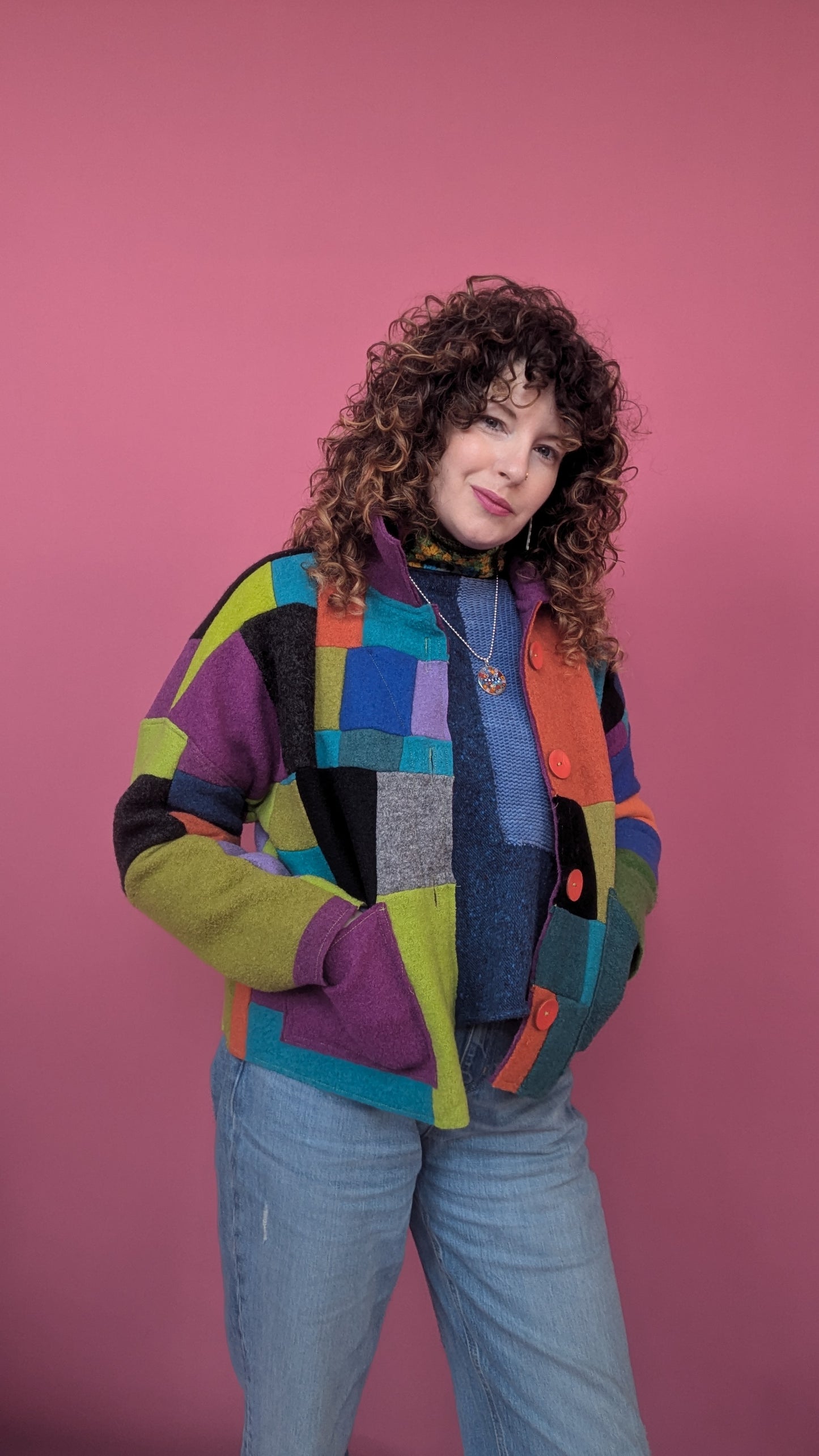 Patchwork Boiled Wool Chore Jacket