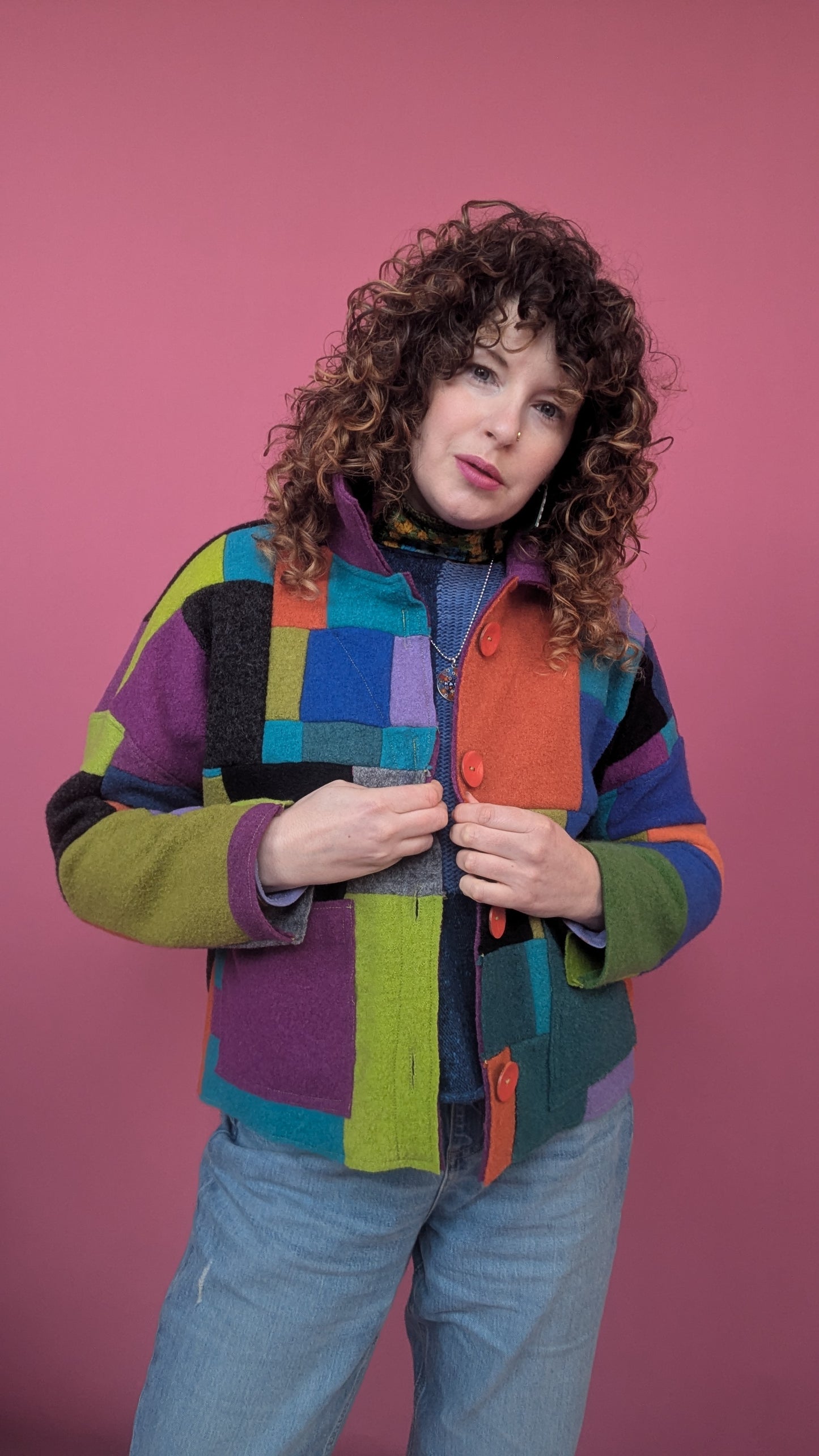 Patchwork Boiled Wool Chore Jacket