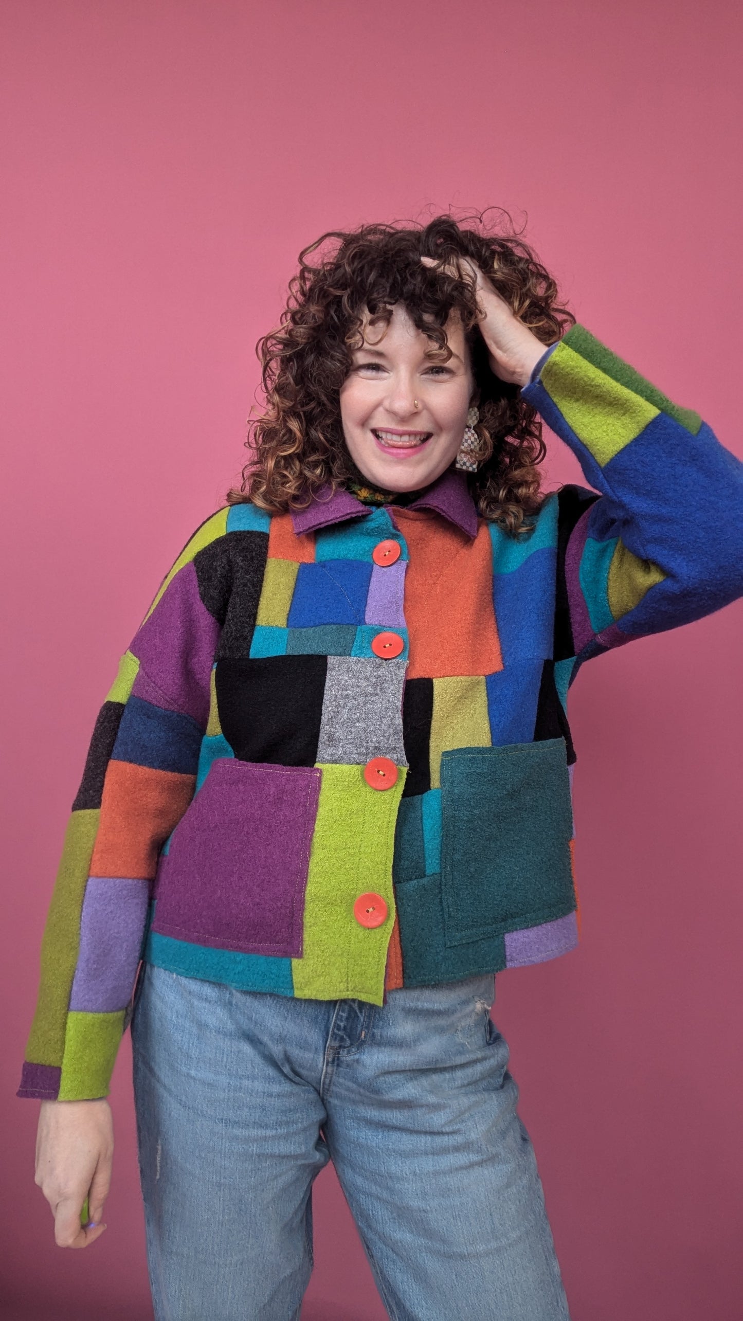 Patchwork Boiled Wool Chore Jacket