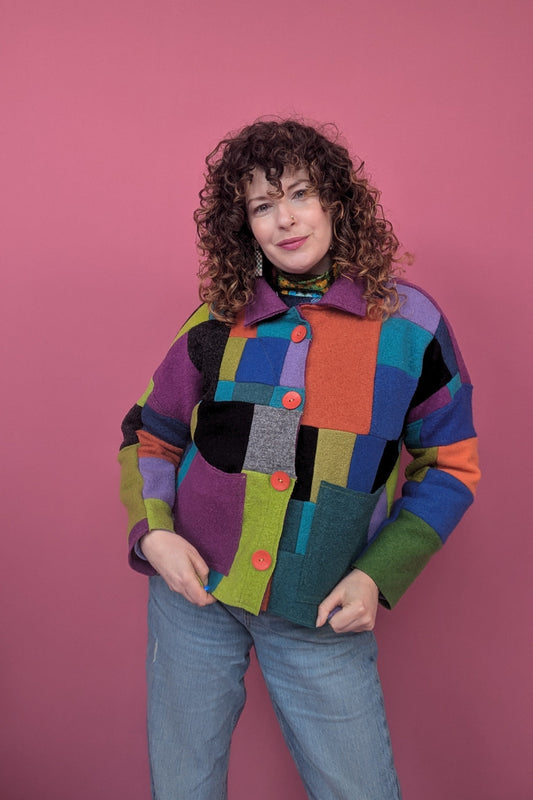 Patchwork Boiled Wool Chore Jacket
