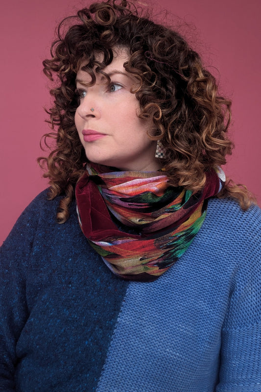 Infinity Scarf in Rainbow Watercolour