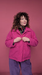 Boucle Box Jacket in Magenta - Megan Crook