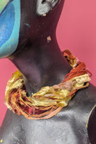 Silk Yarn Necklace in Amber Desert - Megan Crook