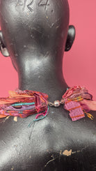 Silk Yarn Necklace in Rust Multi - Megan Crook