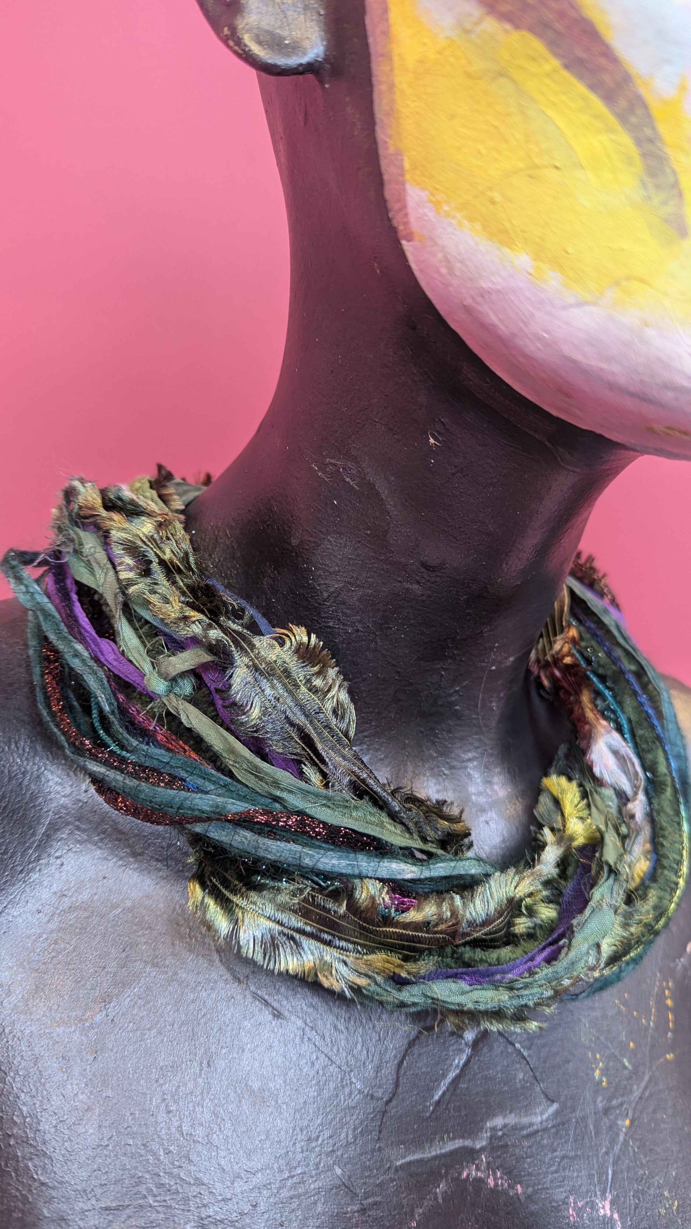 Silk Yarn Necklace in Enchanted Forest - Megan Crook