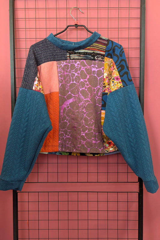 * Patchwork Batwing Pullover + 3 colourways