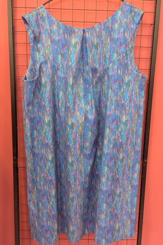 SALE - Sample Shift Dress in Liberty Brushstroke - L
