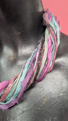 Silk Yarn Necklace in Sunset Shimmer - Megan Crook