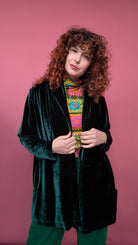 Velvet Jacket in Bottle Green - Megan Crook