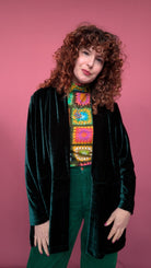 Velvet Jacket in Bottle Green - Megan Crook